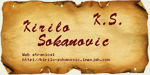 Kirilo Sokanović vizit kartica